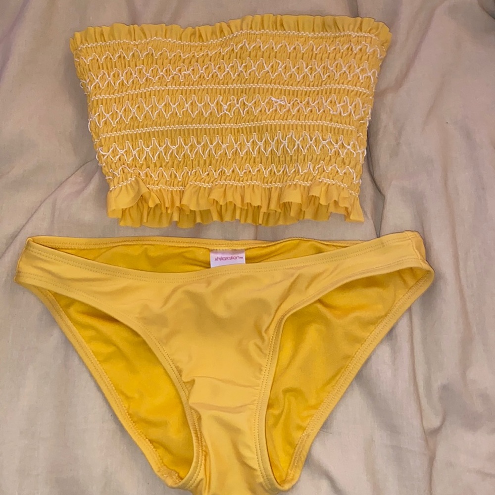 yellow bathing suit